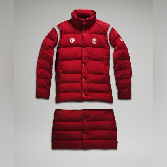 Lululemon Men's Size Large Team Canada 22 Transformable Goose Down Filled Parka - Picture 9 of 16